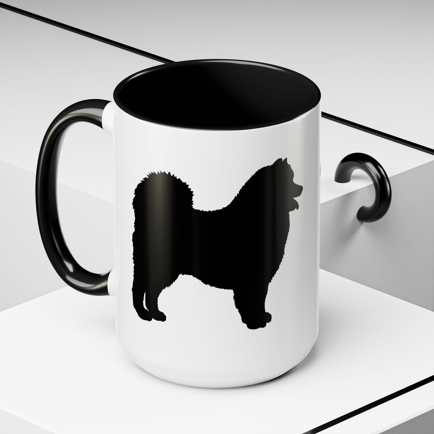 Samoyed Silhouette 2-Tone Coffee Mug