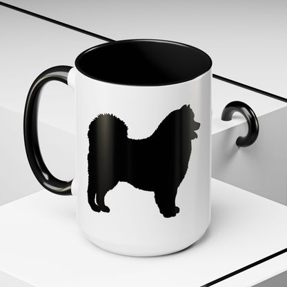 Samoyed Silhouette 2-Tone Coffee Mug