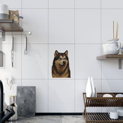 Malamute Head Ceramic Photo Tile