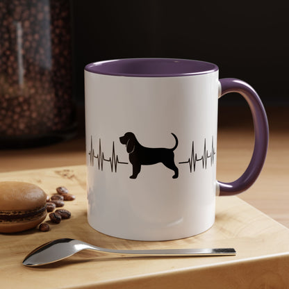 My Heart Beats For Bloodhounds 2-Tone Coffee Mug