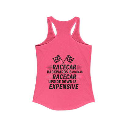 Racecar Backwards Women's Racerback Tank