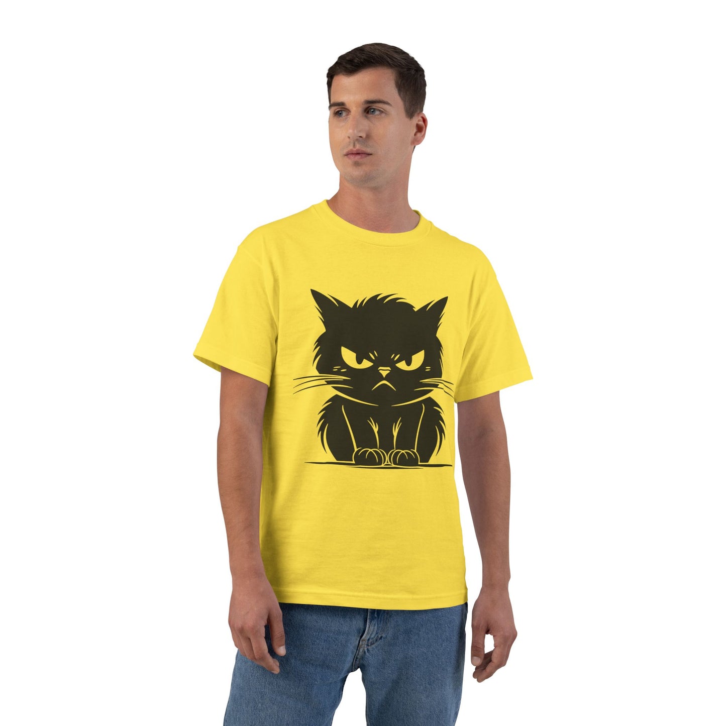 Angry Cat Men's Short-Sleeve Crewneck Tee