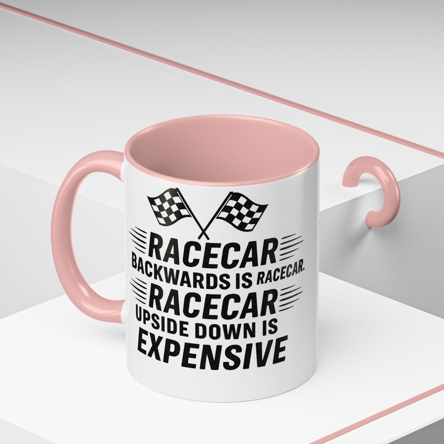 Racecar Backwards 2-Tone Coffee Mug