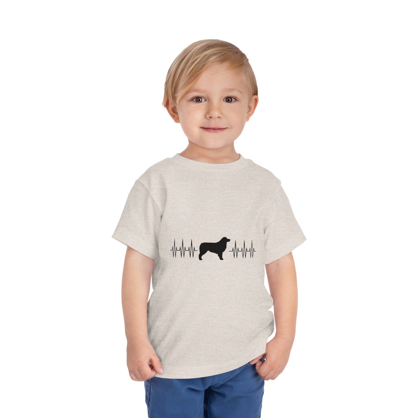 My Heart Beats For Aussies Toddler Unisex Short Sleeve Crewneck Tee