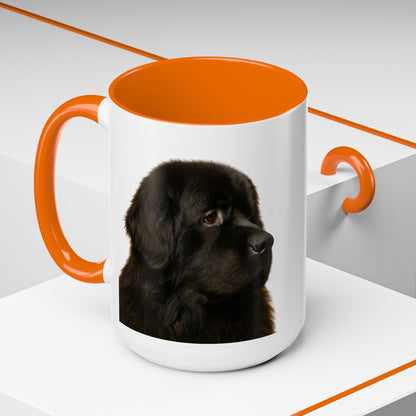 Newfie Head 2-Tone Coffee Mug