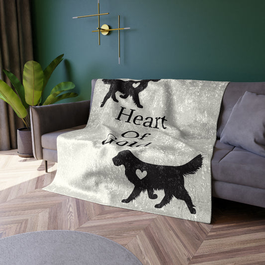 Heart Of Gold Crushed Velvet Blanket