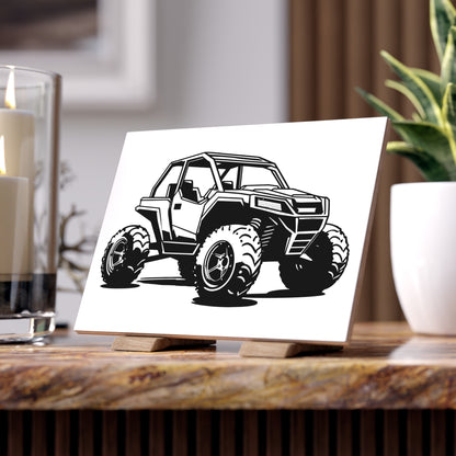 Off The Beaten Path Side By Side Ceramic Photo Tile