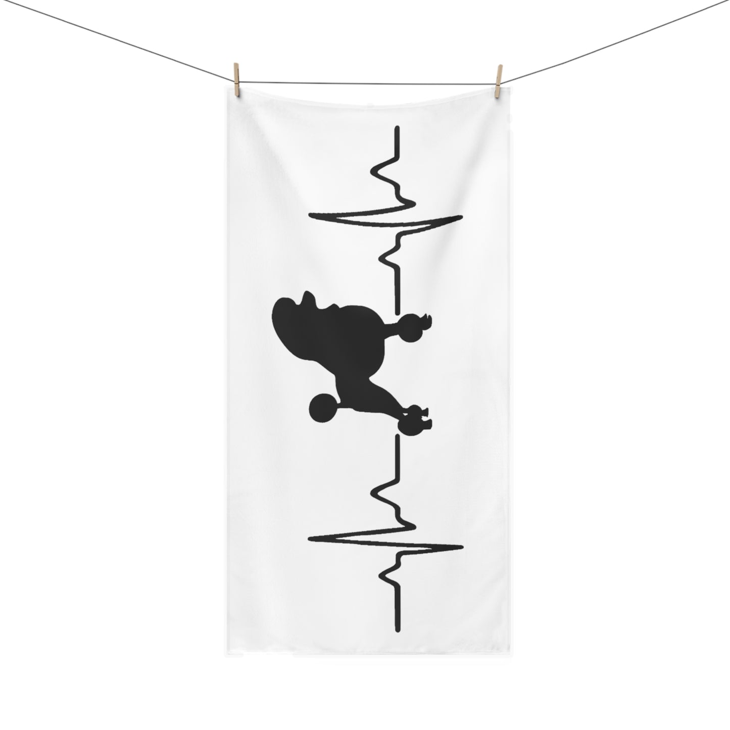 My Heart Beats For Poodles Mink-Cotton  Beach Towel